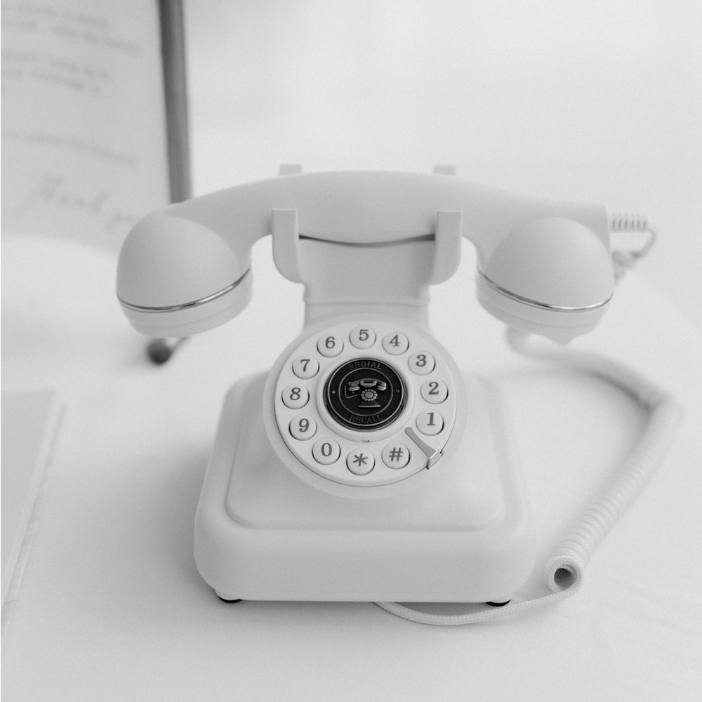 Vintage style / retro style audio phone guestbook for weddings